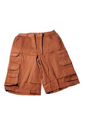 Boulder Creek Cargo Shorts Mens 36 Big Tall Rust Orange Khaki LL Outdoor y2K